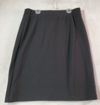 LOFT A Line Skirt Womens Size Medium Black Polyester Lined Elastic Waist... - £11.10 GBP