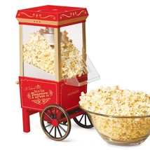 Vintage Table-Top Popcorn Maker, 12 Cups, Hot Air Popcorn Machine With M... - £58.12 GBP