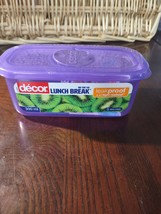 Decor On The Go Lunch Break Leak Proof Food Storage Container 300 mL Purple-NEW - £11.50 GBP