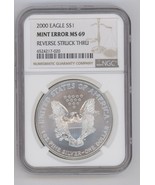 2000 Silver Eagle NGC Ms 69 Ungebraucht Fehler 69 - £213.82 GBP