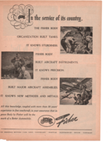 1940&#39;s Fisher in the service of its country print ad fc2 - $8.55