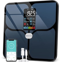 Body Fat Scale, Ablegrid Digital Smart Bathroom Scale For Body Weight,, Black - £55.63 GBP
