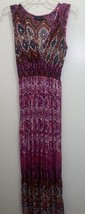 Mlle Gabrielle Women’s Dress Pink Print Boho M Sleeveless Bust 36” Lengt... - £8.92 GBP