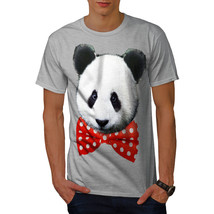 Wellcoda Panda Cute Bowtie Funny Mens T-shirt, Wild Graphic Design Printed Tee - £15.00 GBP+