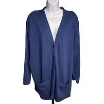 Just My Size Womens Blue Cardigan Sweater Long Sleeve Plus Size 3X c Sho... - $22.99