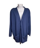 Just My Size Womens Blue Cardigan Sweater Long Sleeve Plus Size 3X c Sho... - £17.88 GBP