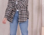 Mikarose Flannel Shirt Jacket Autumn Maple Plaid - $57.00