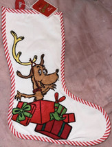 Williams Sonoma The Grinch’s Dog MAX w/Presents Christmas Stocking 17” New - £27.37 GBP