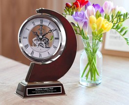 Rotating Engineering Gear Clock Aluminum Metal Engineer Graduation Gift Award - £141.58 GBP
