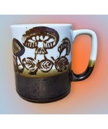 Vintage 70s Mushroom Stoneware Coffee Tea Mug Brown Reverse Ombre Speckl... - $29.49 CAD