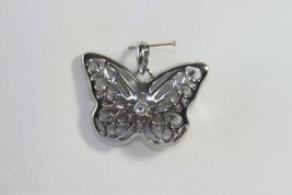 Origami Owl Pendant (New) Med Silver Butterfly Locket W/SWAR Crystal - (PN1007) - $47.66