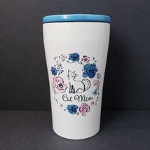 Opalhouse Cat Mom White Blue 12 oz. Stoneware Travel Mug with Lid - £12.09 GBP