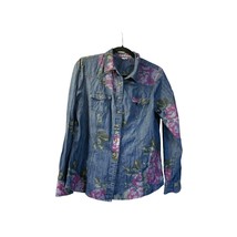 Boden Womens Size 10 Long Sleeve Chambray Jean Denim Long Roll Tab Sleeve Shirt - £23.45 GBP