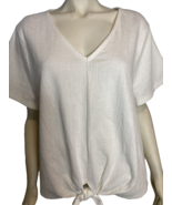 J.Crew Women&#39;s Textured Knit Short Sleeve Top White 3X - $26.59