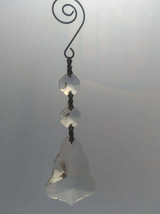 10Pcs Crystal Maple Leaf 50mm Chandelier Prisms Pendant  w/ Silver Bowti... - $17.93