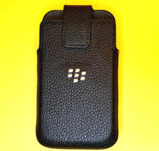 BLACKBERRY CLASSIC Q20 LEATHER PROTECTIVE CARRY CASE BLACK W/ BELT CLIP ... - $23.22