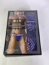 2xist Cotton Stretch 4 Pack Jock Straps Jockstraps Purple Green Striped ... - $39.60