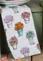 KAY DEE DESIGNS &quot;Live Simply&quot; Floral R4860 Dual Purpose Terry Towel~16&quot;x26″ - £7.69 GBP