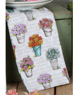 KAY DEE DESIGNS &quot;Live Simply&quot; Floral R4860 Dual Purpose Terry Towel~16&quot;x26″ - £7.69 GBP