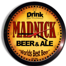 MADNICK BEER and ALE BREWERY CERVEZA WALL CLOCK - £23.59 GBP