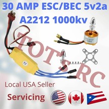 A2212 1000KV Motor 30AMP ESC 30a ESC 3s ESC DEANS | XT60 rc airplane hel... - $278.35 MXN