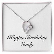 Happy Birthday Emily - Forever Love Necklace Personalized Name - £47.22 GBP