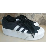 Adidas Womens Nizza Platform FV5321 Black Casual Shoes Sneakers Size 4.5... - $25.25