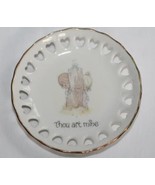 PRECIOUS MOMENTS Mini Plate 1985  &quot;Thou Art Mine&quot;  with Stand  #410 - £7.86 GBP