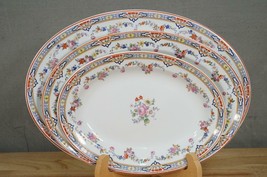 Vintage Lot 3 Wm Grindley English China DRESDEN Pattern Oval Serving Platters - £59.34 GBP