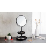 Godinger Round Tabletop Vanity Mirror Standing Tray 2 Tier Portable Tray - - £23.85 GBP