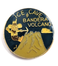 Ice Cave and Bandera Volcano New Mexico Gemestone Miner Logo Pin Souvenir - $16.99