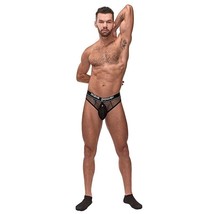 MP Cock Pit Net Cock Ring Thong Blk LX - $21.38