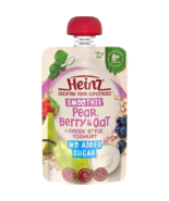 Heinz Pear Berry &amp; Oat Smoothie with Greek style Yoghurt Pouch 120g 8m+ - $1,224.42 MXN