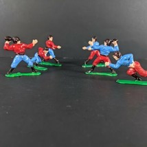 Cake Toppers for Football Players Birthday Cake Plastic Red Vs Blue 6 - £12.96 GBP