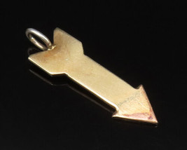 14K GOLD - Vintage Minimalist Polished Arrow Drop Pendant - GP493 - £213.28 GBP