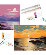 Oil Paint by Numbers Kit for Adults Easy Couples Beginners DIY Gift 2Pc ... - £27.29 GBP