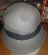 Women&#39;s Derby Bowler Type Bucket Grey Hat One Size Lana Exclusive - £3.93 GBP