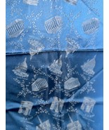 Vintage Paris Lovers Souvenir Scarf Blue Silky Jacquard 50s Mens Wear 12... - $57.05 CAD