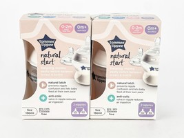 Tommee Tippee Natural Start 5 Oz Bottle And 2 Nipples Extra Slow and Slow Lot - £15.11 GBP