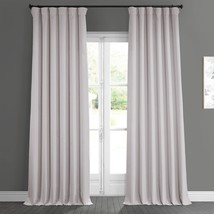 Faux Linen Room-Darkening Curtains, 50 X 84, Birch, Hpd Half Price Drapes, P. - £33.00 GBP