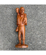 Liberia Wood Carving Man With Goat on Shoulder 13&quot; - £18.91 GBP