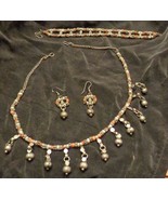 GENTLY USED Beautiful Beaded Necklace, Bracelet &amp; Earrings Set - VGC - B... - $34.64