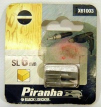 Black and Decker Piranha X61003 2 Bit Pack 6mm SL Flat Slotted Head Screwdriver - £4.16 GBP