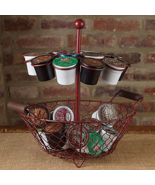 K Cup Storage Basket in Red metal - SALE - $51.97 CAD