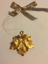 Gold Tone Pewter Maple Leaf Ornament Pendant LS Collection  - £13.99 GBP