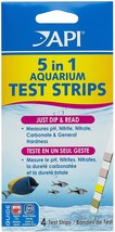 API 5 in 1 Aquarium Test Strips for Freshwater and Saltwater Aquariums -... - $12.66