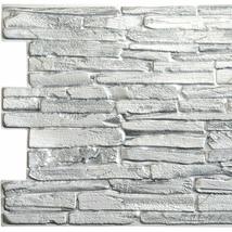 Dundee Deco PG7010 White Faux Flagstone, 3.2 ft x 1.6 ft, PVC 3D Wall Panel, Int - £7.71 GBP+