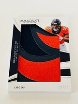 Bradley Chubb Immaculate Game Worn Logo Jersey Patch /17 Broncos HORSE MANE sp - £1,193.52 GBP