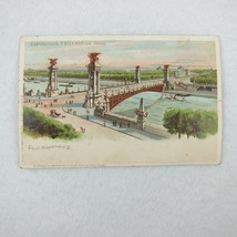 Antique 1900 Postcard Paris World Fair Expo Universelle Pont Alexandre III RARE - £31.89 GBP