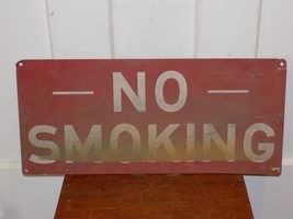 Vintage No Smoking Metal Sign - $64.35